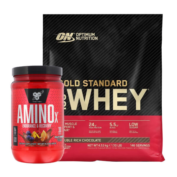 Gold Standard 10 lb + Amino X 30 serv