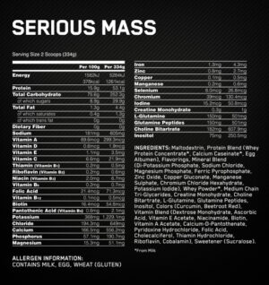Alternative view of Serious Mass 12 lb · Optimum Nutrition